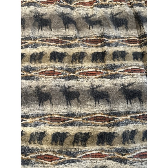 Vintage Woolrich Thick Flannel Hunting Work Shirt Deer Moose Bear Alaska Size XL - Picture 2 of 14